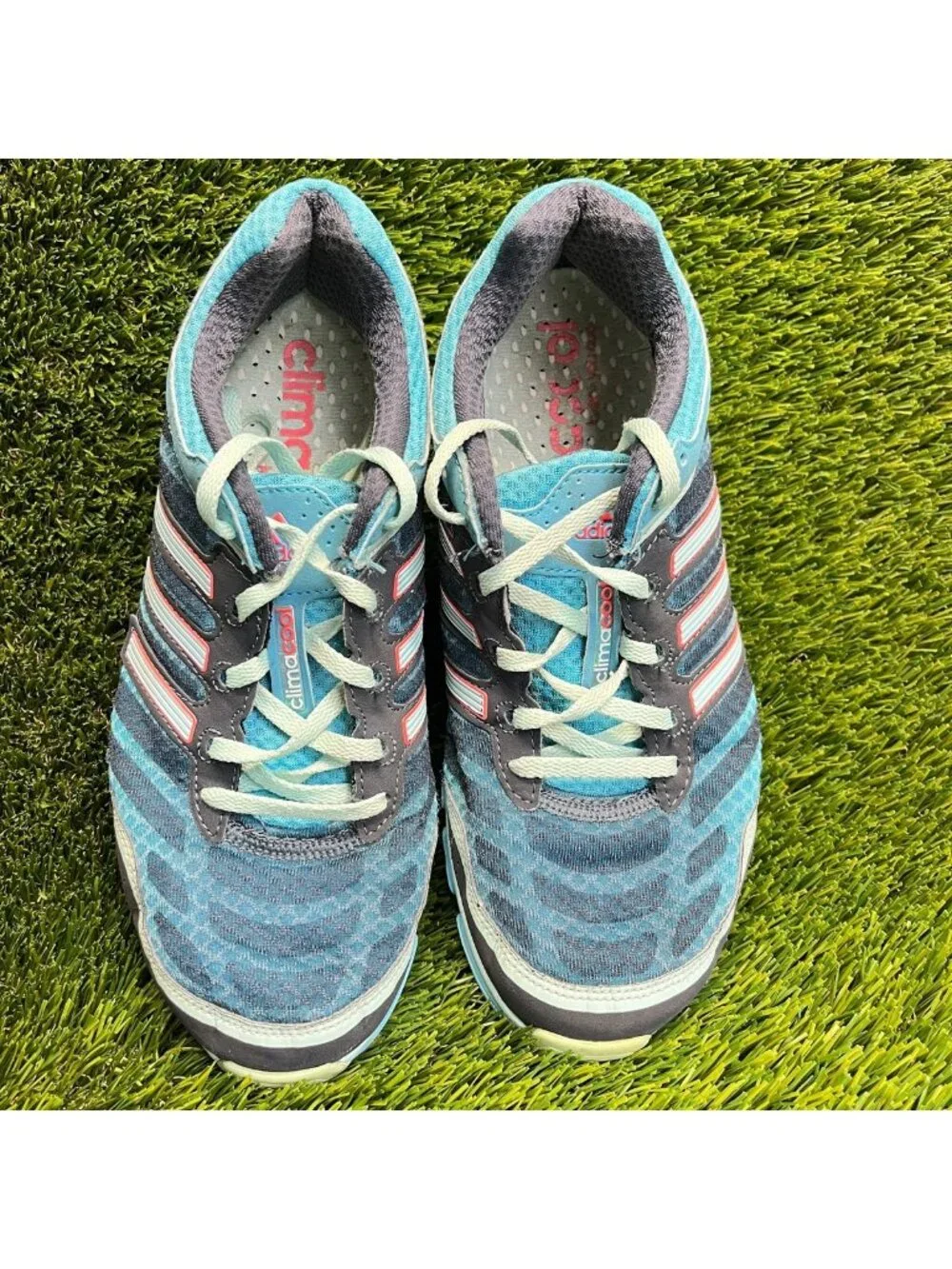 Adidas ClimaCool Aerate 2 Womens Size 8 Blue Athletic Running Shoes Sneakers